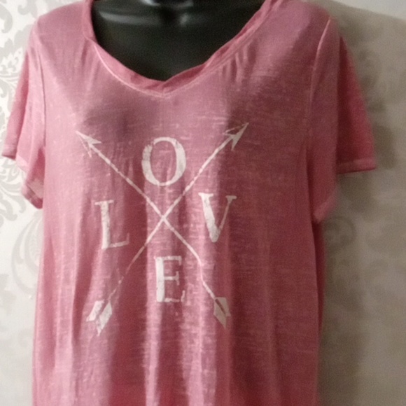 State of Mine Sheer Graphic Love Tee L - Picture 2 of 4